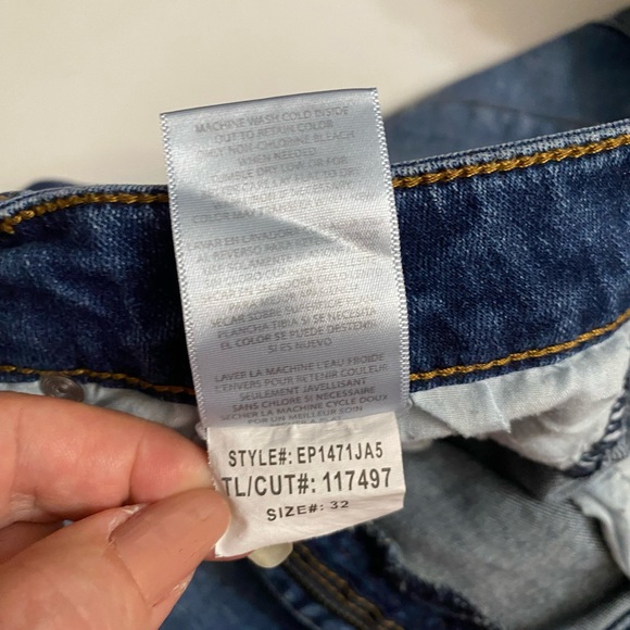 STS Blue Taylor Straight Leg Distressed Raw-Hem Embroidered Denim Jean Women 32 - Picture 9 of 11